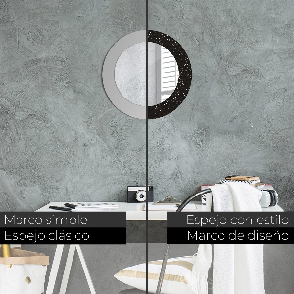 Round wall mirror decor Chaotic dots