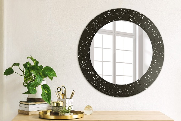 Round wall mirror decor Chaotic dots