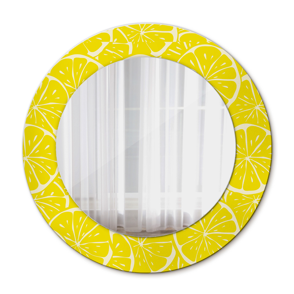 Round wall mirror design Lemon pattern
