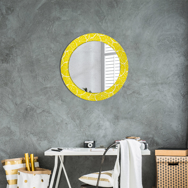 Round wall mirror design Lemon pattern