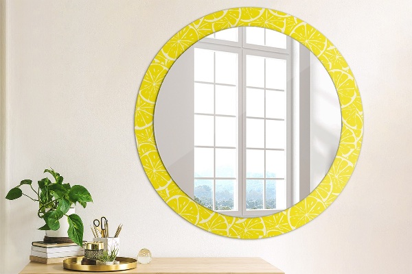 Round wall mirror design Lemon pattern