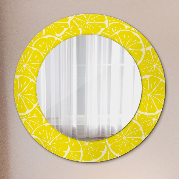 Round wall mirror design Lemon pattern