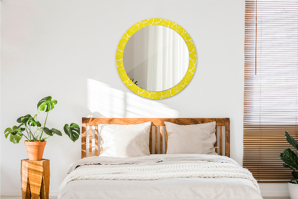 Round wall mirror design Lemon pattern