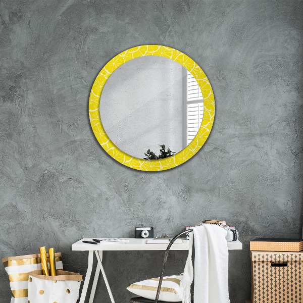 Round wall mirror design Lemon pattern