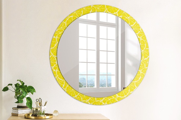 Round wall mirror design Lemon pattern