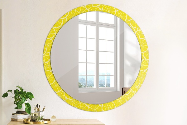 Round wall mirror design Lemon pattern