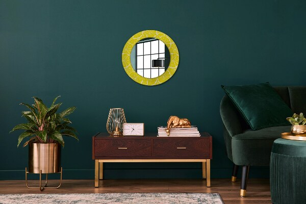 Round wall mirror design Lemon pattern