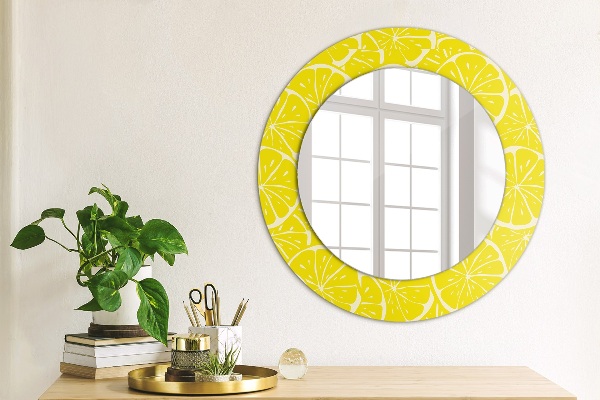 Round wall mirror design Lemon pattern