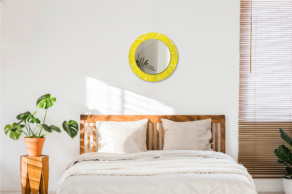 Round wall mirror design Lemon pattern