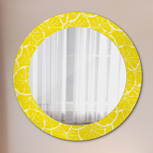 Round wall mirror design Lemon pattern