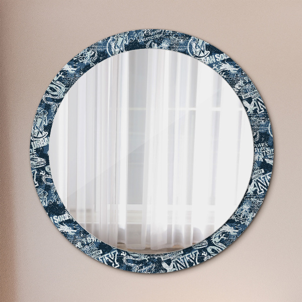 Round decorative mirror Collage