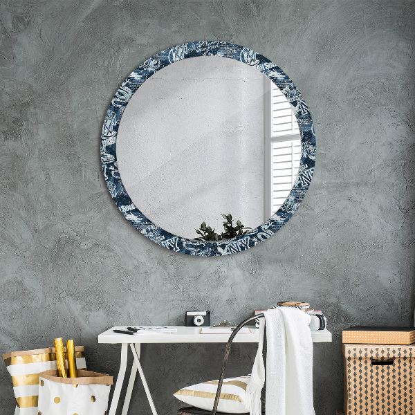 Round decorative mirror Collage