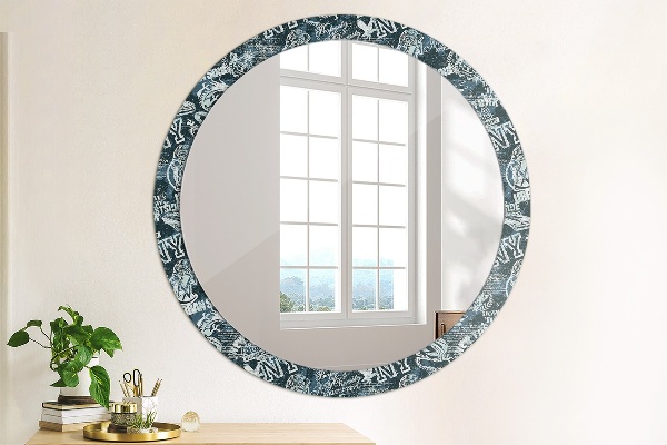 Round decorative mirror Collage