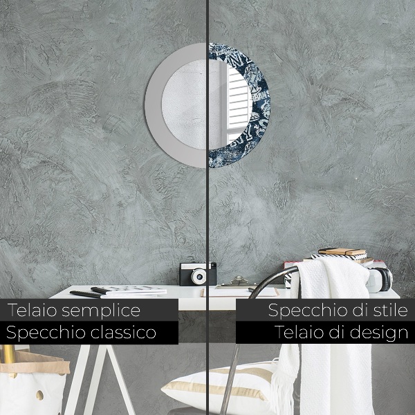 Round decorative mirror Collage