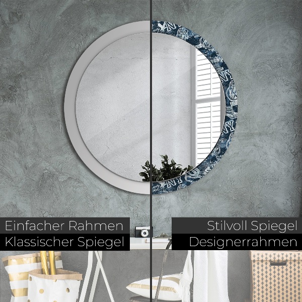 Round decorative mirror Collage