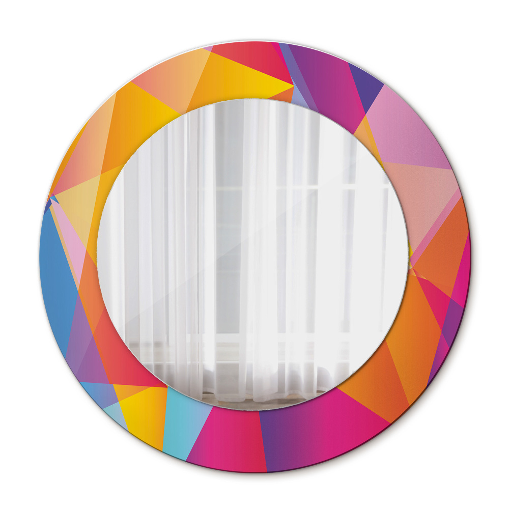 Round decorative mirror Geometric composition