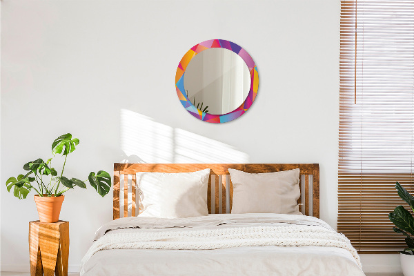 Round decorative mirror Geometric composition