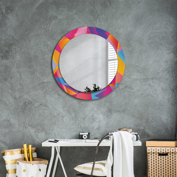 Round decorative mirror Geometric composition