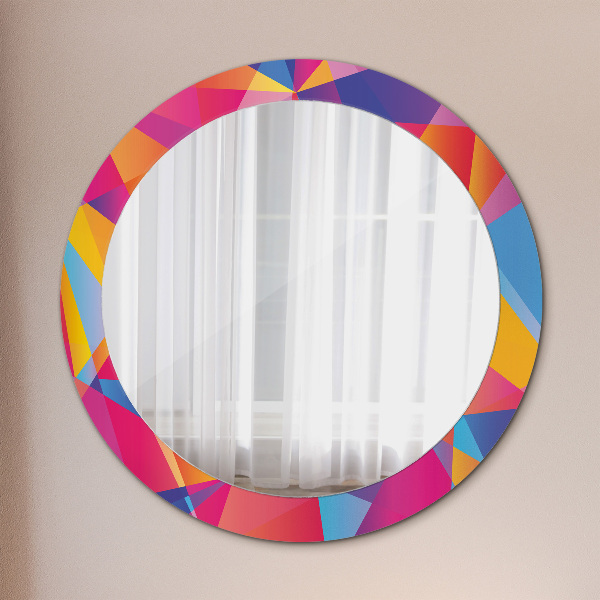 Round decorative mirror Geometric composition
