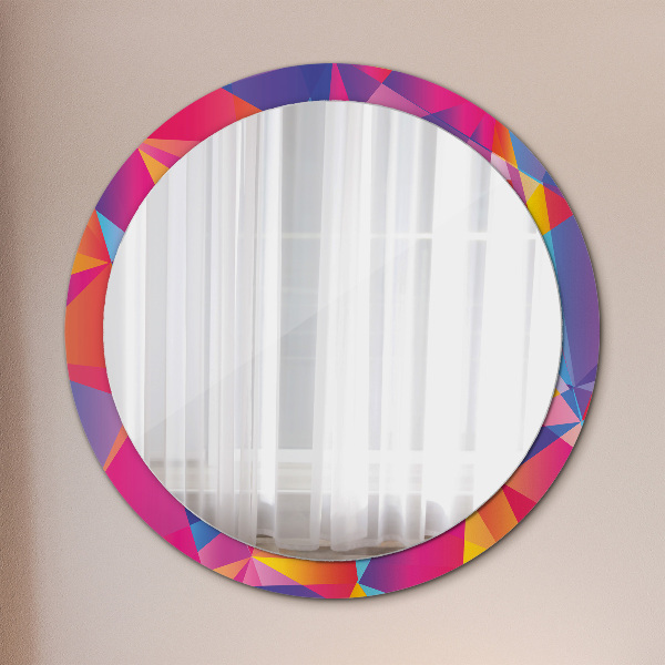 Round decorative mirror Geometric composition