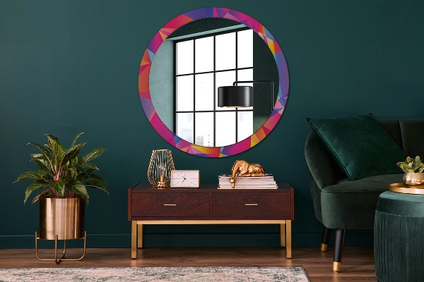 Round decorative mirror Geometric composition