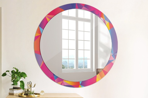Round decorative mirror Geometric composition