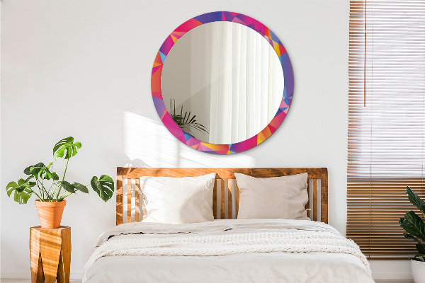 Round decorative mirror Geometric composition