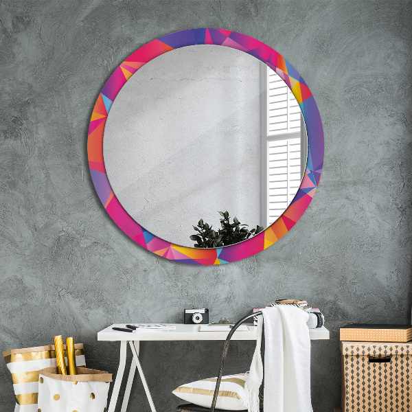 Round decorative mirror Geometric composition