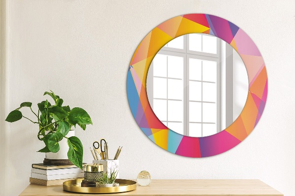 Round decorative mirror Geometric composition