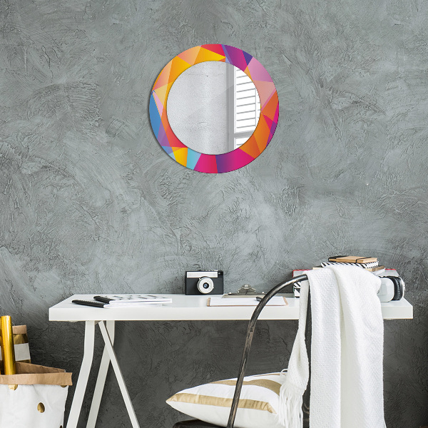 Round decorative mirror Geometric composition