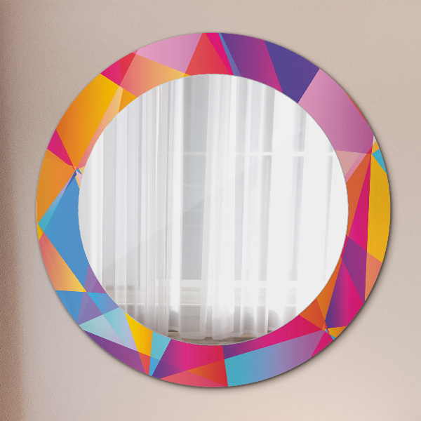 Round decorative mirror Geometric composition