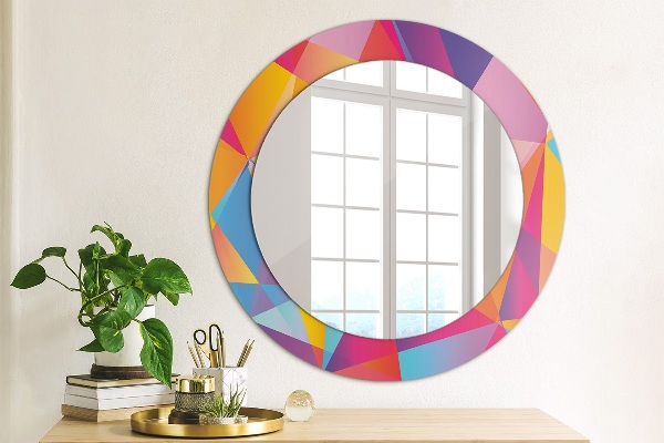 Round decorative mirror Geometric composition