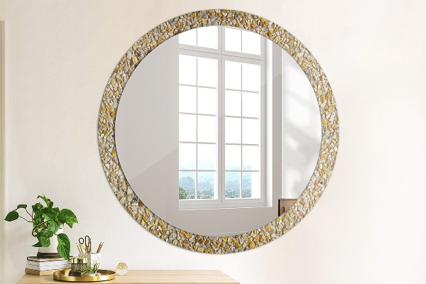 Round printed mirror Lastric pattern