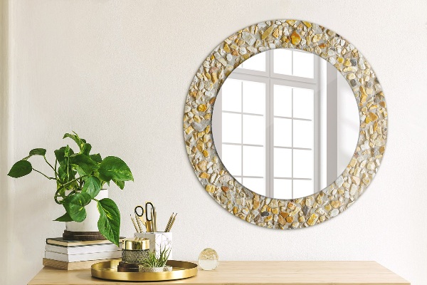Round printed mirror Lastric pattern
