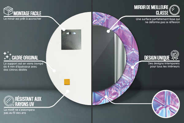 Round wall mirror design Abstract surreal