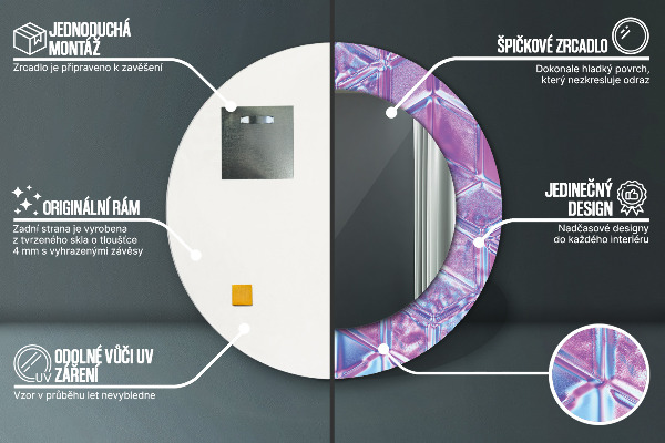 Round wall mirror design Abstract surreal