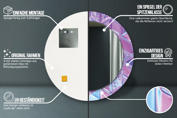 Round wall mirror design Abstract surreal