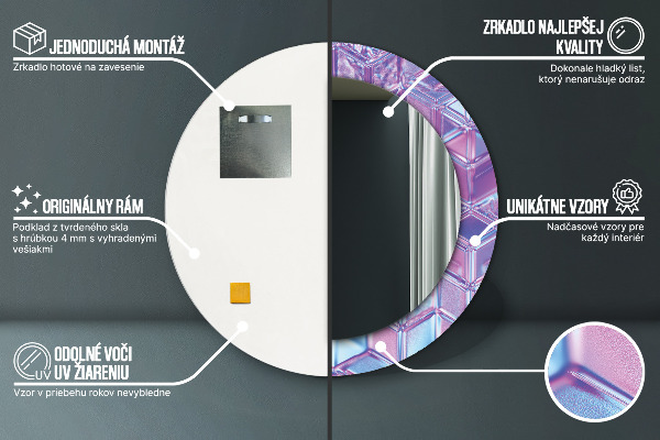 Round wall mirror design Abstract surreal