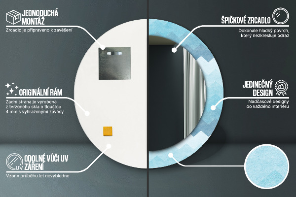 Round wall mirror decor Shoemaker's pattern