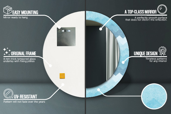 Round wall mirror decor Shoemaker's pattern