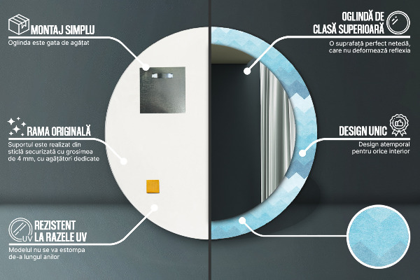 Round wall mirror decor Shoemaker's pattern