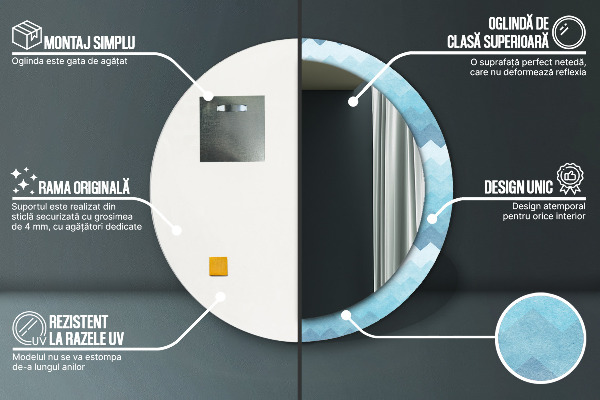 Round wall mirror decor Shoemaker's pattern