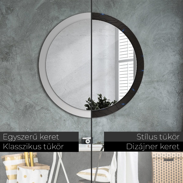 Round decorative mirror Futuristic abstract