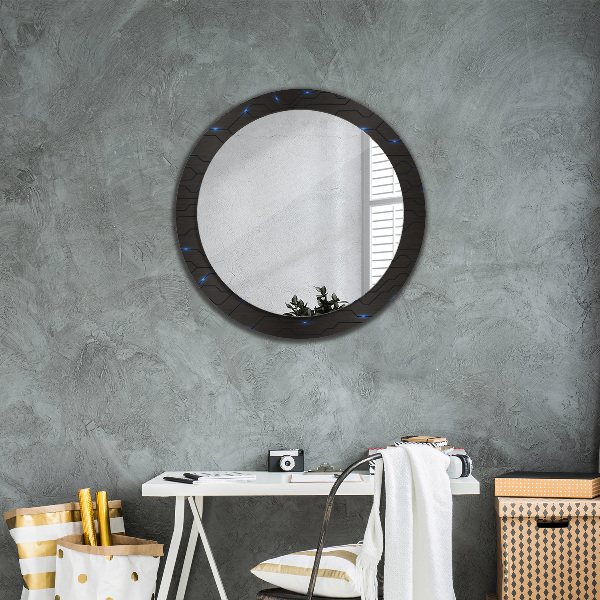 Round decorative mirror Futuristic abstract
