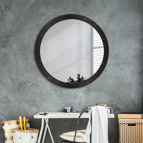 Round decorative mirror Futuristic abstract