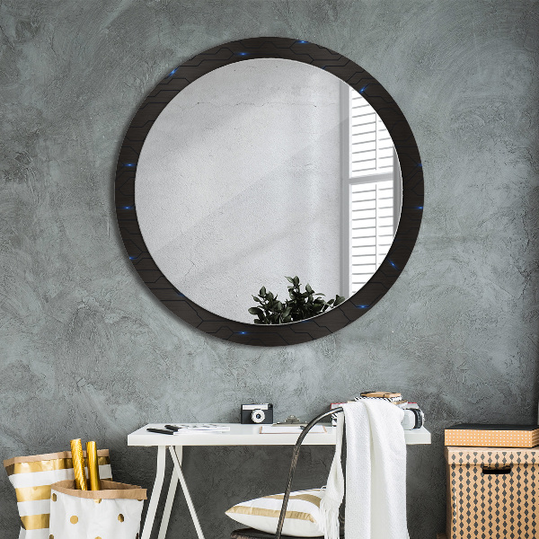 Round decorative mirror Futuristic abstract