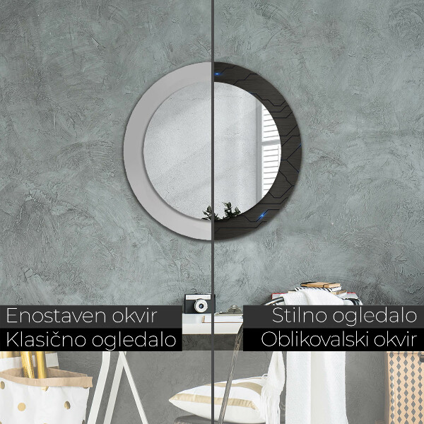 Round decorative mirror Futuristic abstract