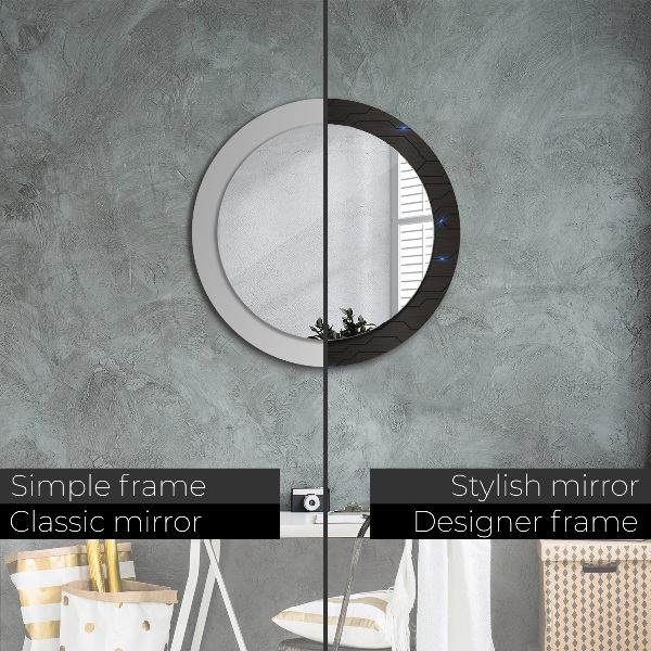 Round decorative mirror Futuristic abstract