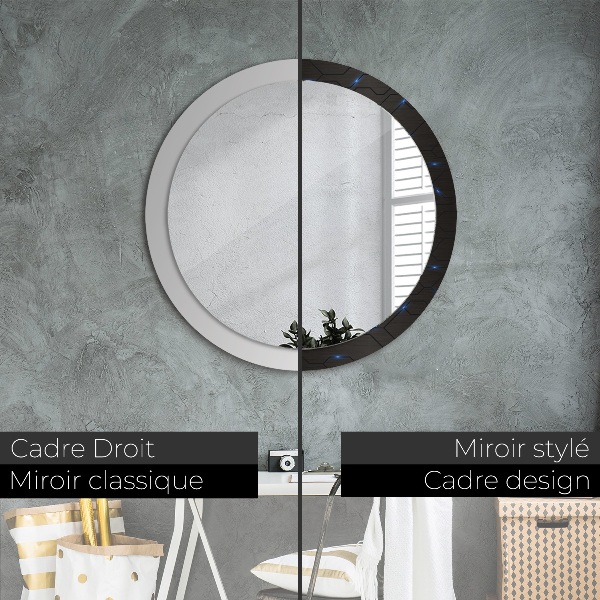 Round decorative mirror Futuristic abstract