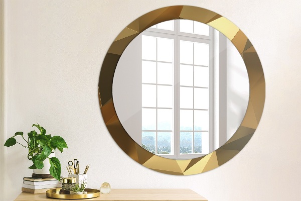 Circle decorative mirror Gold abstraction